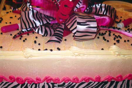 Zebra Birthday Cake on Cake Lady   Donna Roehrs   Wedding  Grooms  Graduation  Birthday Cakes